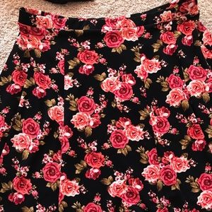Lovesick multipanel a line floral skirt